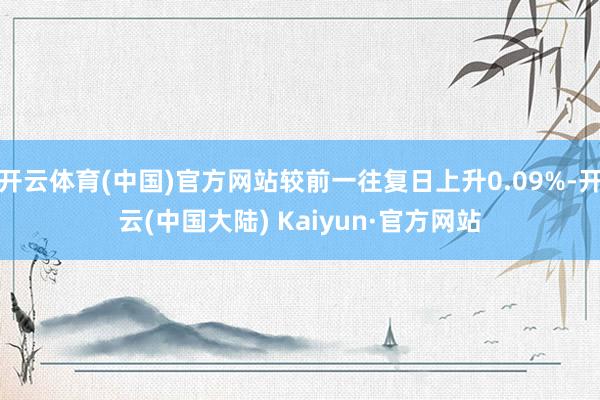 开云体育(中国)官方网站较前一往复日上升0.09%-开云(中国大陆) Kaiyun·官方网站