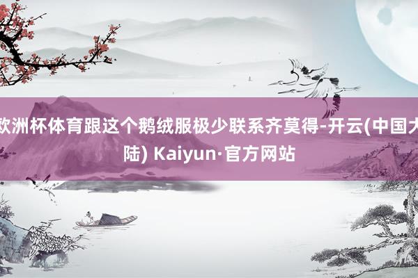 欧洲杯体育跟这个鹅绒服极少联系齐莫得-开云(中国大陆) Kaiyun·官方网站