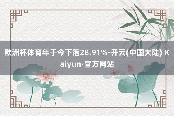 欧洲杯体育年于今下落28.91%-开云(中国大陆) Kaiyun·官方网站