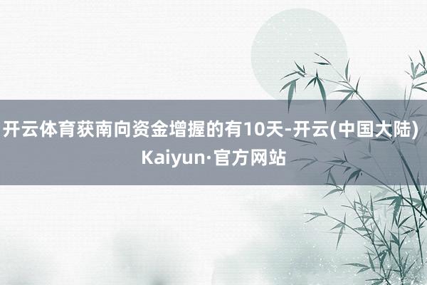 开云体育获南向资金增握的有10天-开云(中国大陆) Kaiy