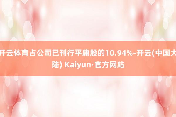 开云体育占公司已刊行平庸股的10.94%-开云(中国大陆) Kaiyun·官方网站